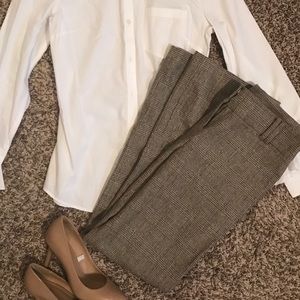 LOFT Brown Wide- Leg Margo Slack, Size 4